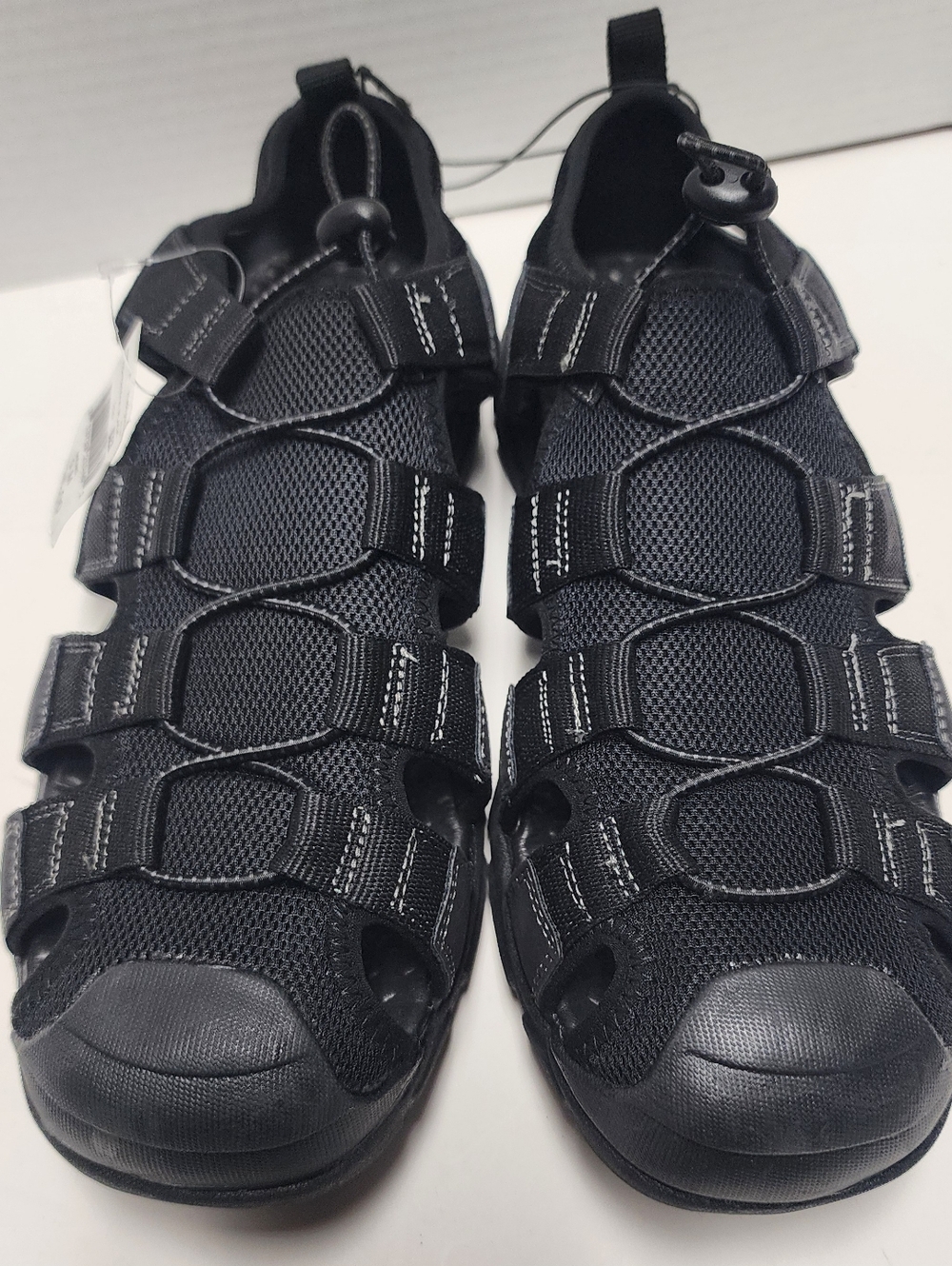 Size 9M Mens Black Sandals Hiking Shoes Outdoor Falls Creek Fisherman New